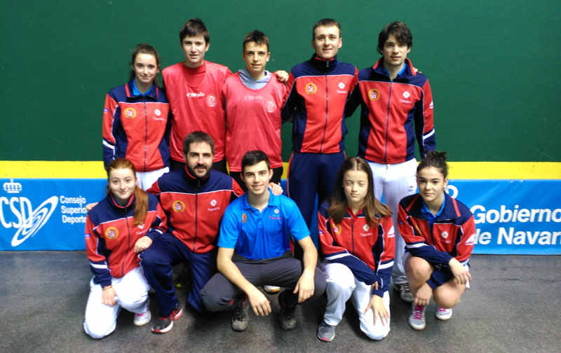 Encuentro entre pelotaris navarros y franceses